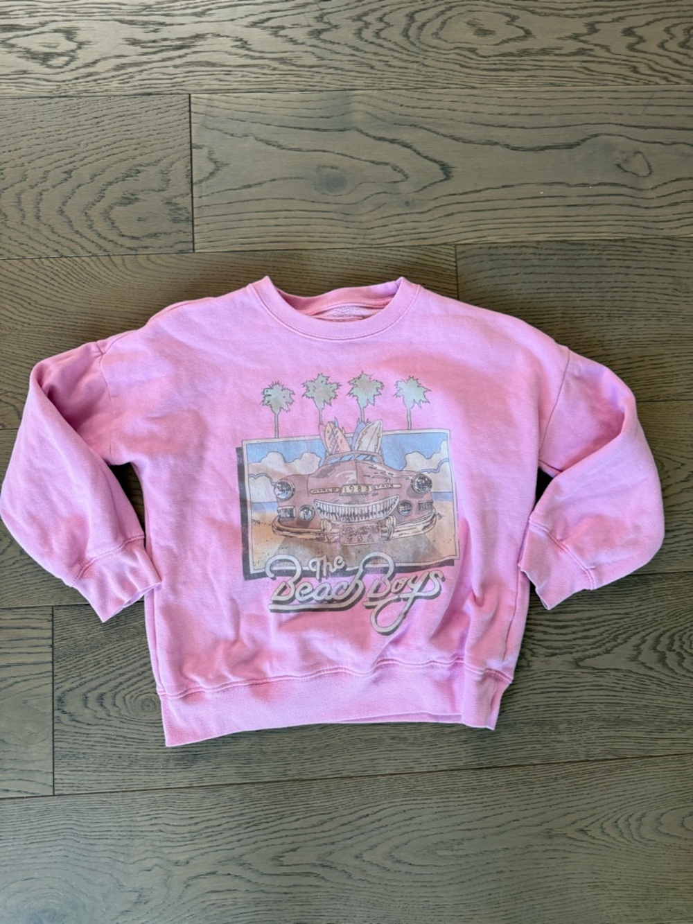 Pink Abercrombie Kids girls Size 7/8 Beach Boys graphic Sweatshirt